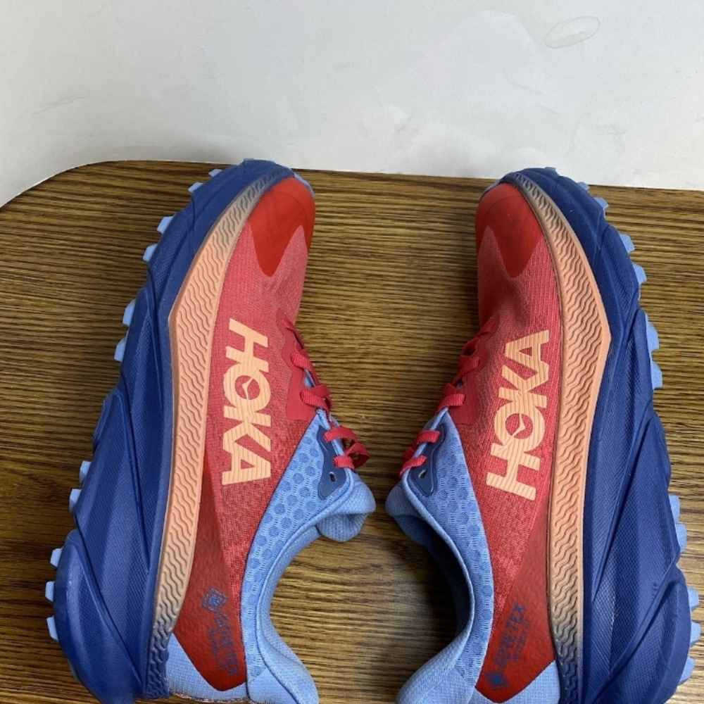 Hoka Women's Red and Light Blue Athletic Shoes - Picture 12 of 15